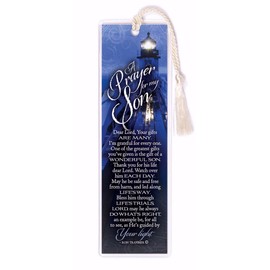 Prayer for My Son Wonderful Life Guided By Light 2 x 6 Inch Vinyl-Encased Bookmark