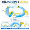 Kids Swim Goggles with Earplugs – Big Frame Anti-Fog No-Leak