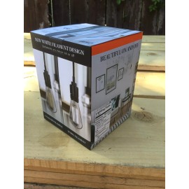 Feit Electric White Filament LED dimmable light bulbs, Soft White 2700K, 4 pack