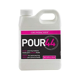 Grumbacher Pour44 Medium, Acrylic Pouring Medium, 16 oz. Bottle, 1 Each (445)