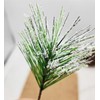 fypuda 40PCS Artificial Snow Pine Needles Branches Small Twigs Stems