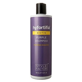 Style Factor hyfortifia™ Biotin Shampoo Conditioner Treatment | Shine Strengthen and Nourish (Purple Shampoo 12 Oz), 15 Ounce