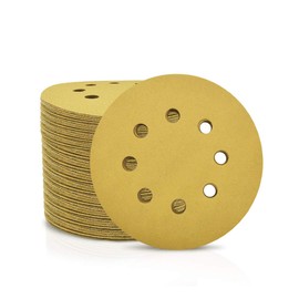 SPEEDWOX Sanding Paper Sandpaper, 100 Pieces, #180, Hole Included, Magic Type, Sandpaper, Diameter 4.9 inches (125 mm), Set, Round Disc, Air Sander, Round Pad for Carpentry, Dust Absorption, Random