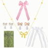TT·SSTIE Coquette Bows Jewelry Set, 1 Bow Necklace, 2 Pairs