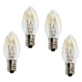 HQRP 4-Pack 15W 120V Light Bulbs Compatible with Better Homes and Gardens Wax Warmers