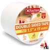 XFasten Double Sided Tape Removable, 1.5-Inch by 15-Yards (Pack of