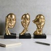 XIAOMAGG Thinker Statue Set of 3 See No Evil Hear