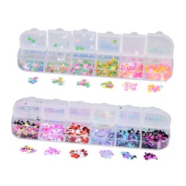 LALAFINA Nail Sequins Chic Nail Decoration Stickers for Manicure Eye-catching Design for Professional and Home Use