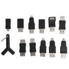 12Pcs USB2.0 Adapter 3.5mm 2 in 1 Audio Adapter Converter