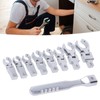Replaceable Wrench Set Flexible Head Torsion Wrench 180 Degree Rotating