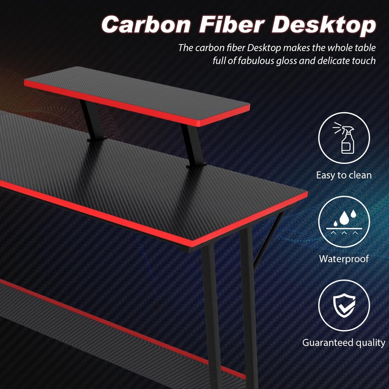 PayLessHere L Shaped Desk Corner Gaming Desk Computer Desk with