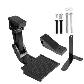 IRIEQU Rear Bed Step Retractable Bumper Step for Truck with Dual Exhaust Compatible with Dodge Ram 1500 2500 3500 2014 2015 2016 2017 2018 Replaces 82214245AD