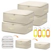 4 Pack Ultra Space Saving Self Compression Organizer Comforter Storage
