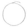 BERRICLE Sterling Silver Paperclip Fashion Chain Necklace for Women, Rhodium