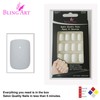 False Nails Bling Art White Polished French Squoval 24 Fake