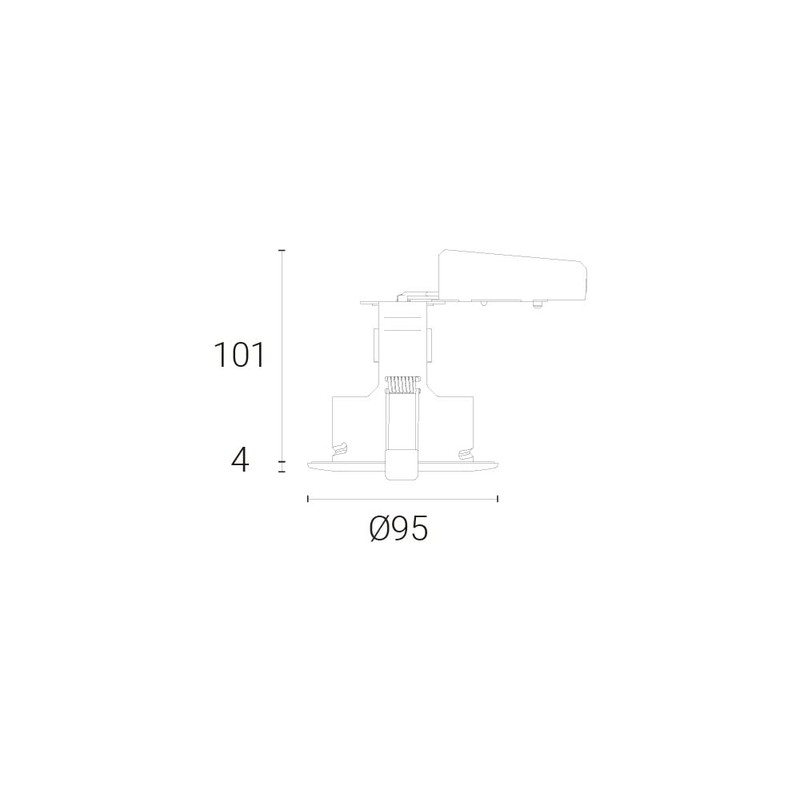 4lite Fire-Rated Indoor Downlight (Satin Chrome) Adjustable GU10 LED Spotlight