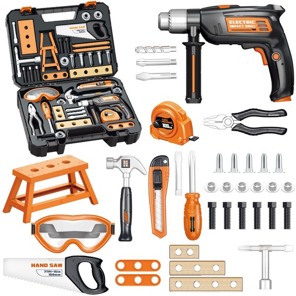 OCHIDO Kids Tool Set with Electronic Toy Drill, Kids Tool