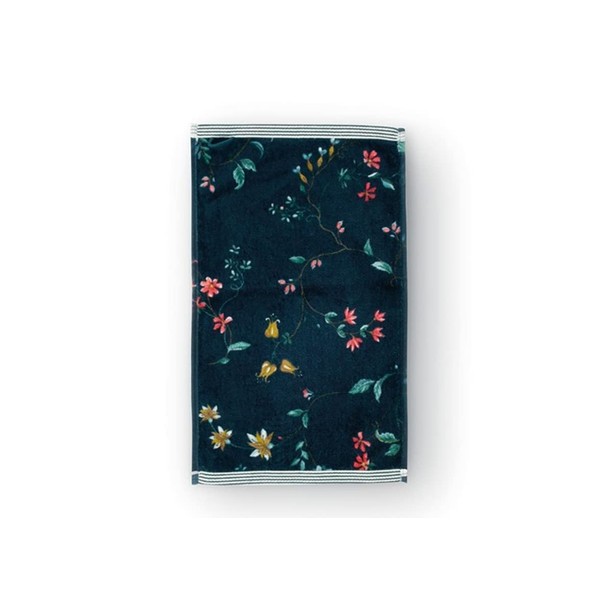 PiP Studio [W] Les Fleurs Guest Towels Dark Blue UV 30 x 50 cm Set of 3