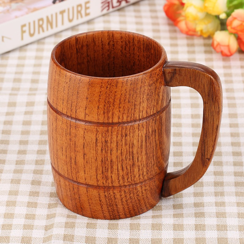 Classical Natural Solid Wood Cup Water Teacup Gift Collection Beer