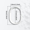 Qulable 24 pcs Shower Curtain Rings Plastic Shower Curtain Hooks