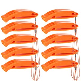Bramble - 10 Emergency Orange Survival Safety Whistles - Distress Signalling