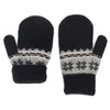Kids Winter Soft Warm-Knit-Mittens, Boys-Girls Snowflake-Print Warmly Double-Layer Snow-Mittens Ski-Gloves
