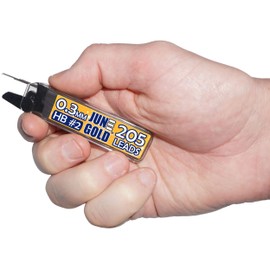 June Gold 660 Pieces, 0.3 mm HB #2 Lead Refills, 165 Pieces Per Tube, Extra Fine Thickness, Break Resistant Lead/Graphite (Pack of 4 Dispensers)