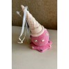 candyland pink melted ice cream cone ornament