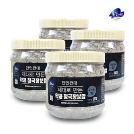 Donggangmaru (현대Hmall)영월농협 동강마루 쥐눈이콩 청국장분말 500gx4통 (Hyundai Hmall) Yeongwol Nonghyup Donggangmaru Black Soybean Cheonggukjang Powder 500g x 4 Cans