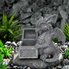 YZYOE LED Solar Powered Dragons Opening Treasures Box Light, Outdoor