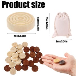 24pcs Draughts Pieces with Drawstring, Draughts Board Game, High Aesthetics and Practicality Checkers Board Game, Suitable As a Gift For Family Friends Classmates Colleagues And Lovers