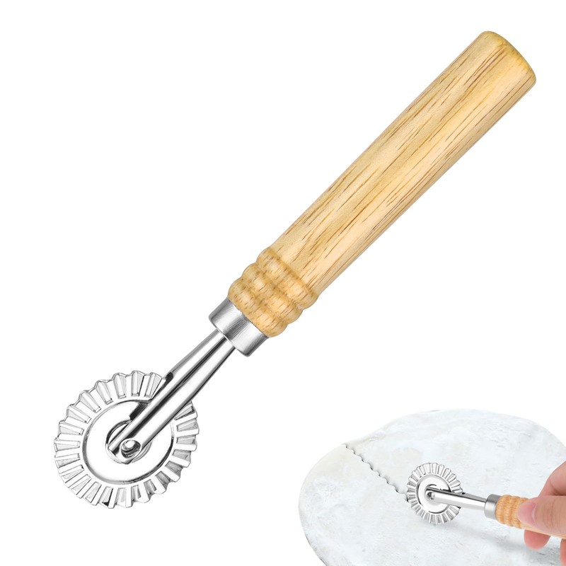 WLLHYF Pasta Cutter Wheel Ravioli Cutter Wheel with Roller Pizza
