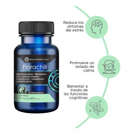 HEALTHADDICTION - Probiticos Para Relajacin Florachill - Reduce Estrs y Promueve Calma - Mejora Funciones Cognitivas y Equilibrio Digestivo - 60...   