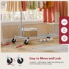Tajsoon Heavy Duty Clothes Rack Foldable Garment Rack with Wheels