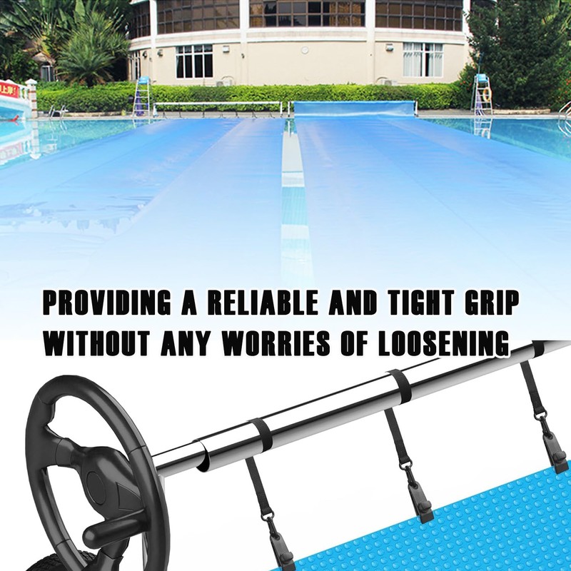 24-Pack Solar Cover Reel Attachment Set for Inground Pools, Includes
