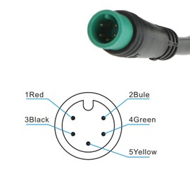 Ebike Display, Electric Bike LCD Display, 5-Pin M5 Waterproof Panel Screen for 24V-60V E-Bikes/Scooters, Universal Fit 31.8mm & 22.2mm Handlebars