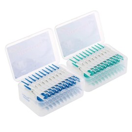 Cepillos Interdentales, Palillo de Dientes de Silicona Doble Punta, Limpiador Hilo para una Eficacia Bucal y Verde, 400 Uds. (400 Uds.)