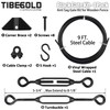 TIBEGOLD Anti Sag Gate Kit for Wooden Fence, Black Gate