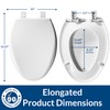 Bemis Aurora Slow Close Toilet Seat, Easy Clean Hinges and