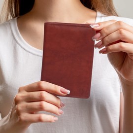 zmoka Travel Document Folder Made of Soft Leather with RFID Protection - Card Folder (Selection), brown, Document folder