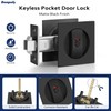 Bonpoly 3 Pack Black Pocket Door Lock, Pocket Door Privacy