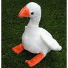 Trendy cuddly goose white plush toy, height: 20 cm, 3975