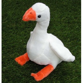 Trendy cuddly goose white plush toy, height: 20 cm, 3975