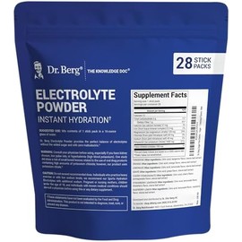 Dr. Berg Nutritionals- Paquetes de electrolitos en polvo sin azúcar del Dr. Berg (paquete variado) Mezcla de bebida diaria con electrolitos 28