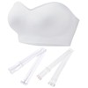 PRETTYWELL Strapless Bra for Women Comfort Non-Slip Seamless Padded Bandeau