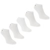 Slazenger Womens Trainer Socks 5 Pack Lightweight White Ladies 4-8