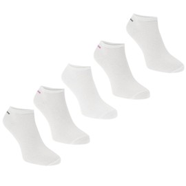Slazenger Womens Trainer Socks 5 Pack Lightweight White Ladies 4-8