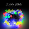 39.4ft LED Colorful Globe Lights with 100 LED Bulbs IP65