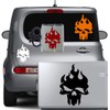 Flaming Skull Vinyl Decal Design #5 Self Adhesive Cranium Braincase