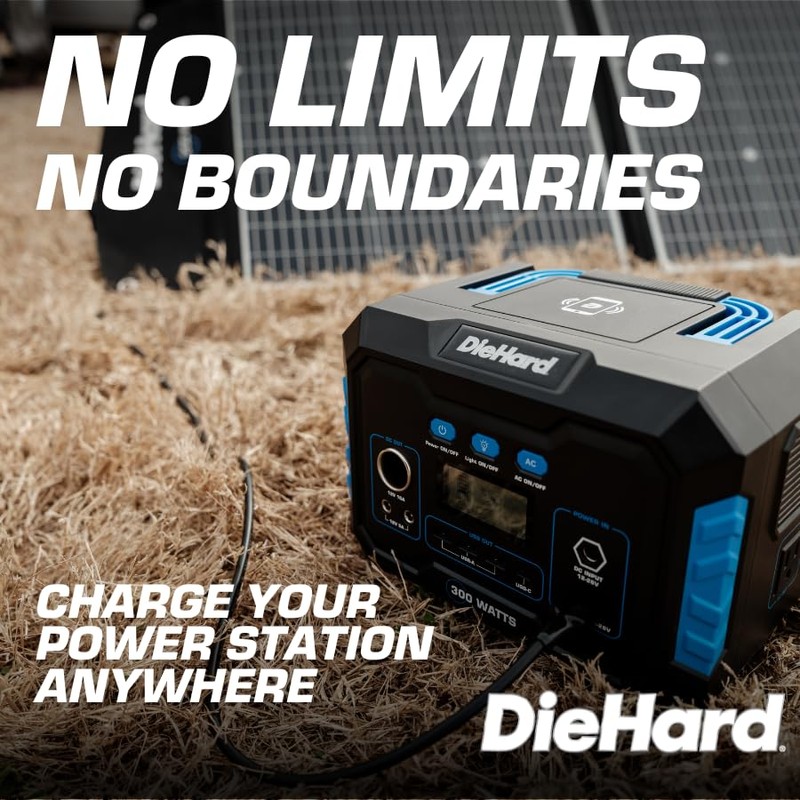 DieHard Solar Panel, 120-Watt, Foldable, Flexible, Lightweight, Portable - Designed